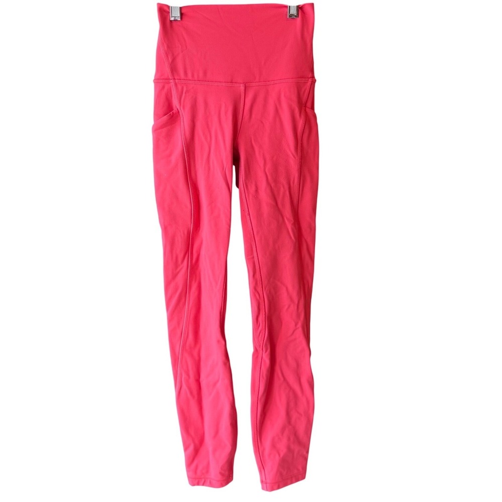 Lululemon Align 25" Leggings Glaze Pink Nulu High Rise Pockets Women's Size 2